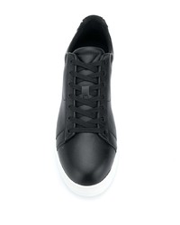 Baskets basses en cuir noires Emporio Armani