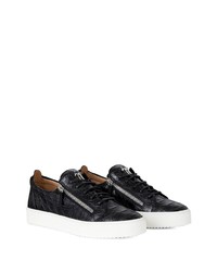 Baskets basses en cuir noires Giuseppe Zanotti