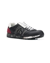 Baskets basses en cuir noires White Premiata