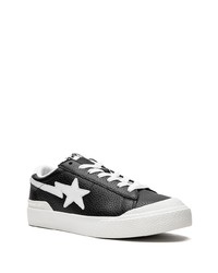 Baskets basses en cuir noires A Bathing Ape