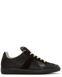 Baskets basses en cuir noires Maison Margiela