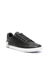 Baskets basses en cuir noires Moschino