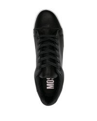 Baskets basses en cuir noires Moschino