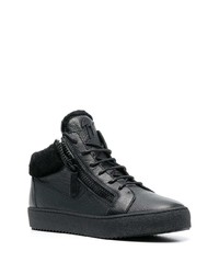 Baskets basses en cuir noires Giuseppe Zanotti