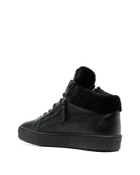 Baskets basses en cuir noires Giuseppe Zanotti