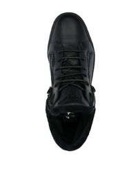 Baskets basses en cuir noires Giuseppe Zanotti