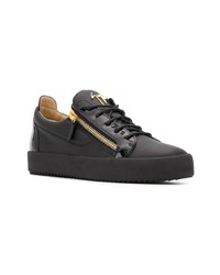 Baskets basses en cuir noires Giuseppe Zanotti Design