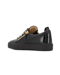 Baskets basses en cuir noires Giuseppe Zanotti Design