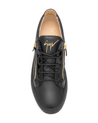 Baskets basses en cuir noires Giuseppe Zanotti Design