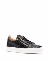 Baskets basses en cuir noires Giuseppe Zanotti