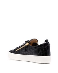 Baskets basses en cuir noires Giuseppe Zanotti