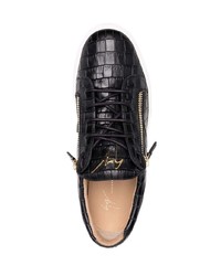 Baskets basses en cuir noires Giuseppe Zanotti