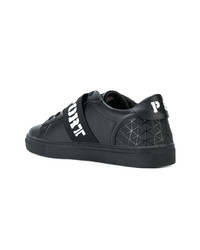 Baskets basses en cuir noires Plein Sport