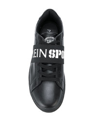 Baskets basses en cuir noires Plein Sport