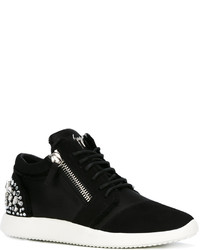 Baskets basses en cuir noires Giuseppe Zanotti Design