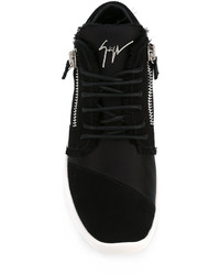 Baskets basses en cuir noires Giuseppe Zanotti Design