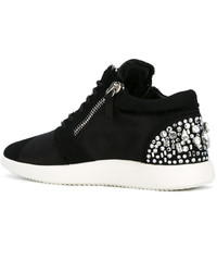 Baskets basses en cuir noires Giuseppe Zanotti Design