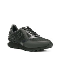 Baskets basses en cuir noires Philipp Plein