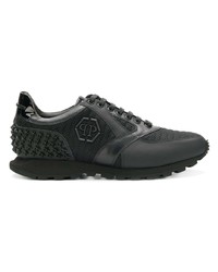 Baskets basses en cuir noires Philipp Plein