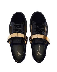 Baskets basses en cuir noires Giuseppe Zanotti