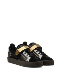 Baskets basses en cuir noires Giuseppe Zanotti