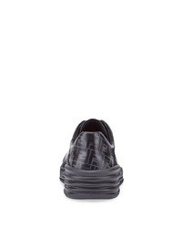 Baskets basses en cuir noires Fendi