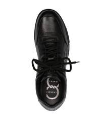 Baskets basses en cuir noires Casadei