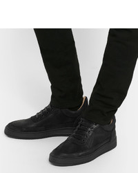 Baskets basses en cuir noires Filling Pieces