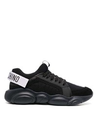 Baskets basses en cuir noires Moschino