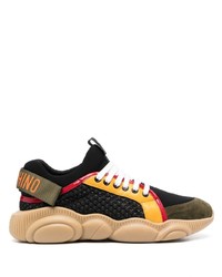 Baskets basses en cuir noires Moschino