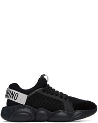 Baskets basses en cuir noires Moschino