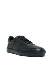 Baskets basses en cuir noires Moncler