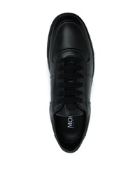 Baskets basses en cuir noires Moncler