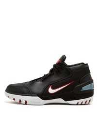 Baskets basses en cuir noires Nike