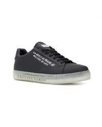 Baskets basses en cuir noires Philipp Plein