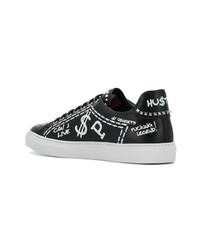 Baskets basses en cuir noires Philipp Plein