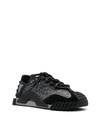 Baskets basses en cuir noires Dolce & Gabbana