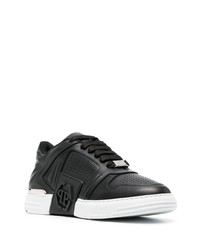 Baskets basses en cuir noires Philipp Plein