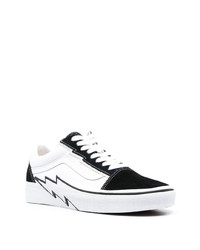 Baskets basses en cuir noires Vans