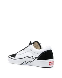 Baskets basses en cuir noires Vans