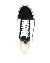 Baskets basses en cuir noires Vans