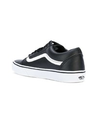 Baskets basses en cuir noires Vans