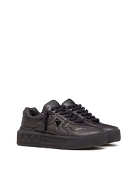 Baskets basses en cuir noires Valentino Garavani