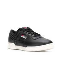 Baskets basses en cuir noires Fila