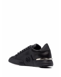 Baskets basses en cuir noires Philipp Plein