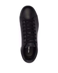 Baskets basses en cuir noires Raf Simons