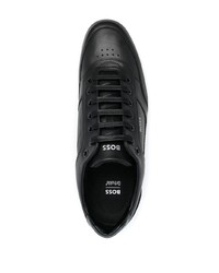 Baskets basses en cuir noires BOSS