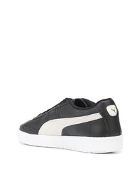 Baskets basses en cuir noires Puma