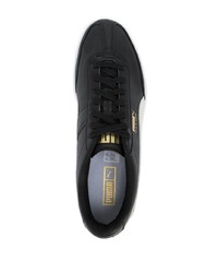 Baskets basses en cuir noires Puma