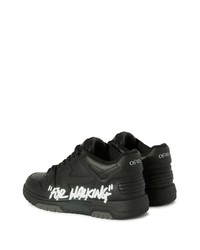 Baskets basses en cuir noires Off-White